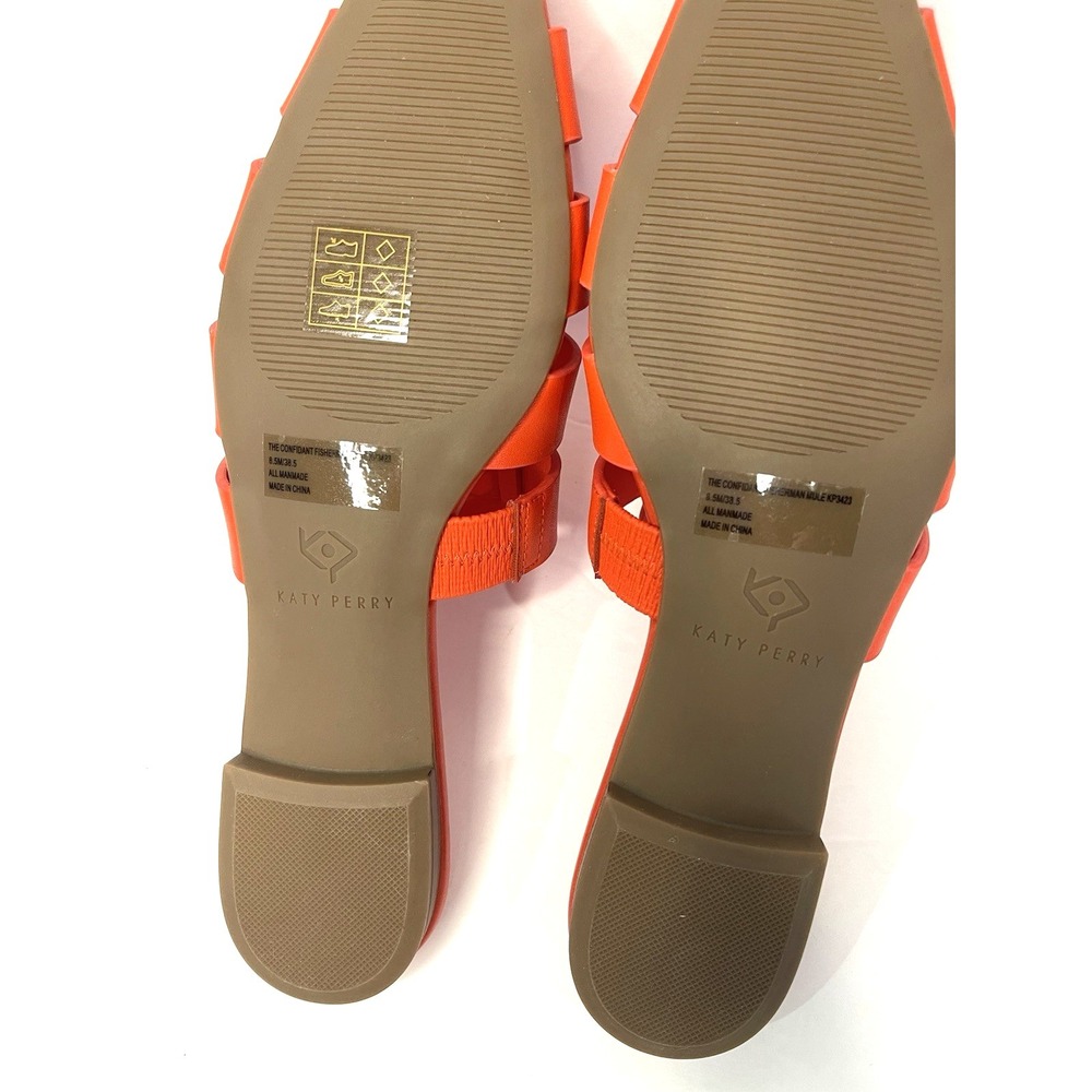 Katie Perry The Confidant Fisherman Mule Flame Orange Size 8.5 Flats Slip On - Picture 7 of 7